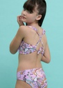 MALLA CONJUNTO NENA DE TRICOT ESTAMPADO TOP CON VOLADOS Y BOMBACHA "AURA"