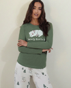 INV. PIJAMA DE DAMA ESTAMPADO DE JERSEY "OSO"