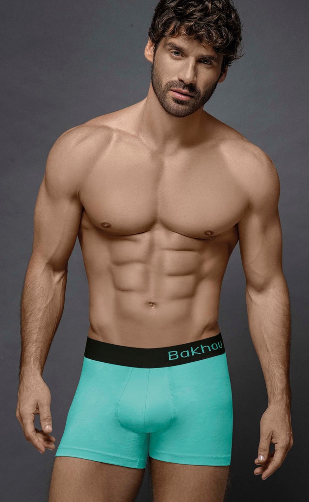 BOXER ALG LYCRA LISO ELASTICO NEGRO