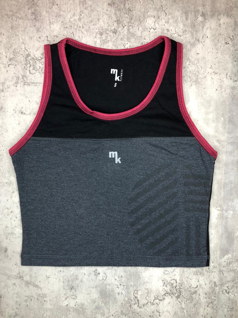 OPORTUNIDAD!!! MK SPORT MUSCULOSA DEPORTIVA DE LYCRA LISO COMBINADO