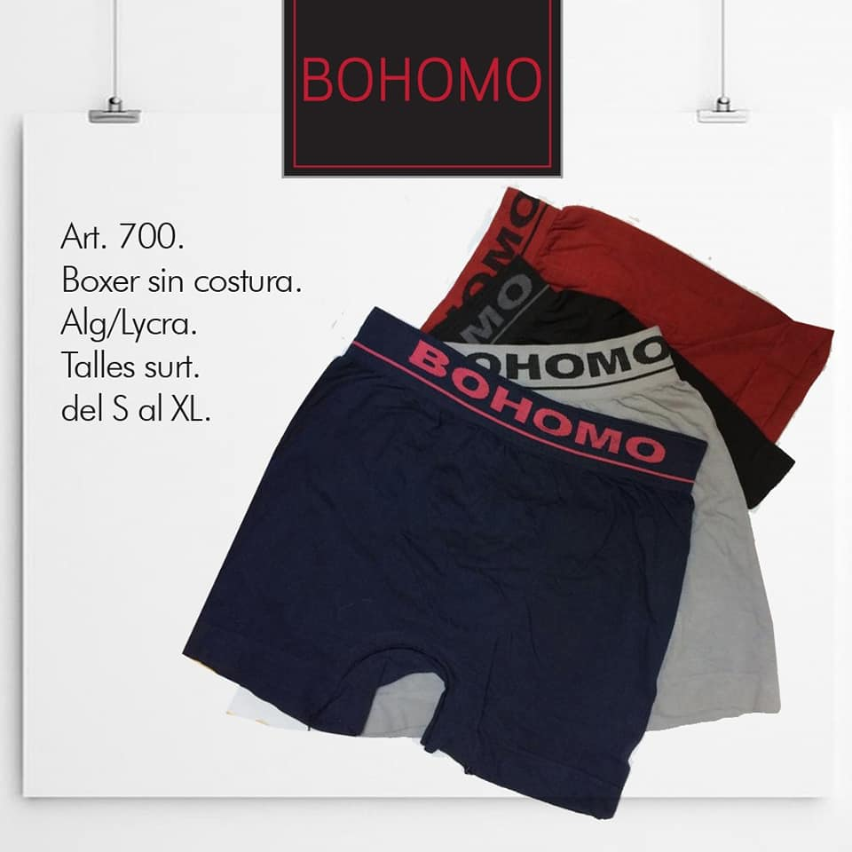 BOXER ALGODON SEAMLESS LISO BOHOMO