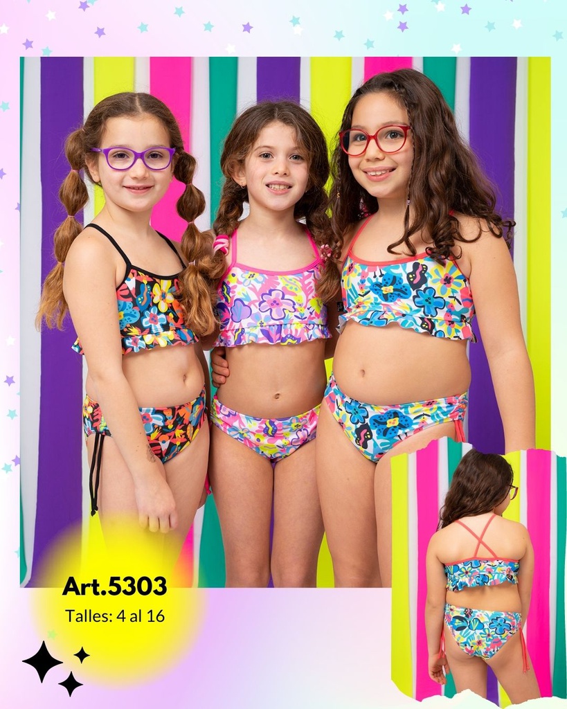MALLA BIKINI NENA ESTAMPADO FLORES