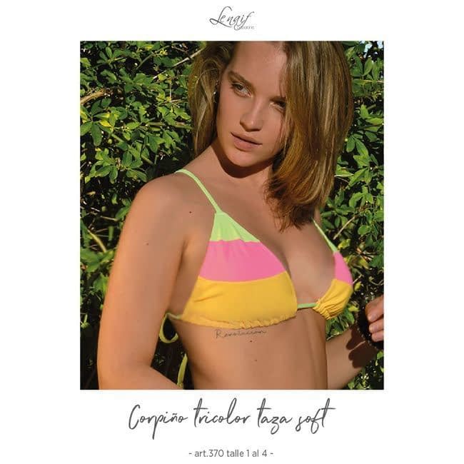 BLACK! -15% OFF !! - MALLA TRICOT TRICOLOR CON TAZA SOFT