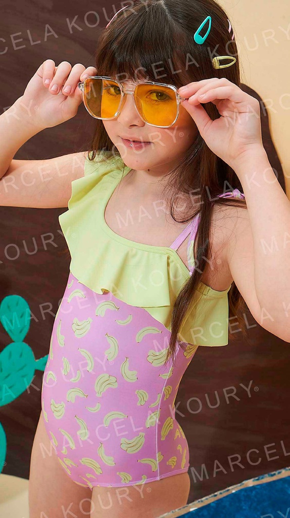 MALLA ENTERA DE TRICOT ESTAMPADO CON VOLADO "LILLY"