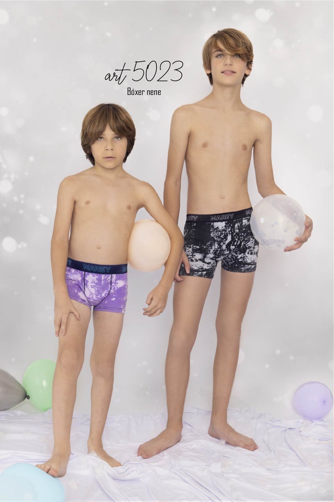 BOXER NIÑO ALGODON Y LYCRA ESTAMPADO "TEXTURA"