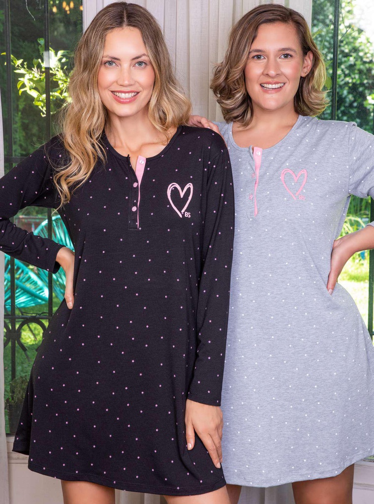 LIQUIDACION ! - INV. CAMISOLA EN MODAL ESTAMPADA CON CARTERA "MUNA"