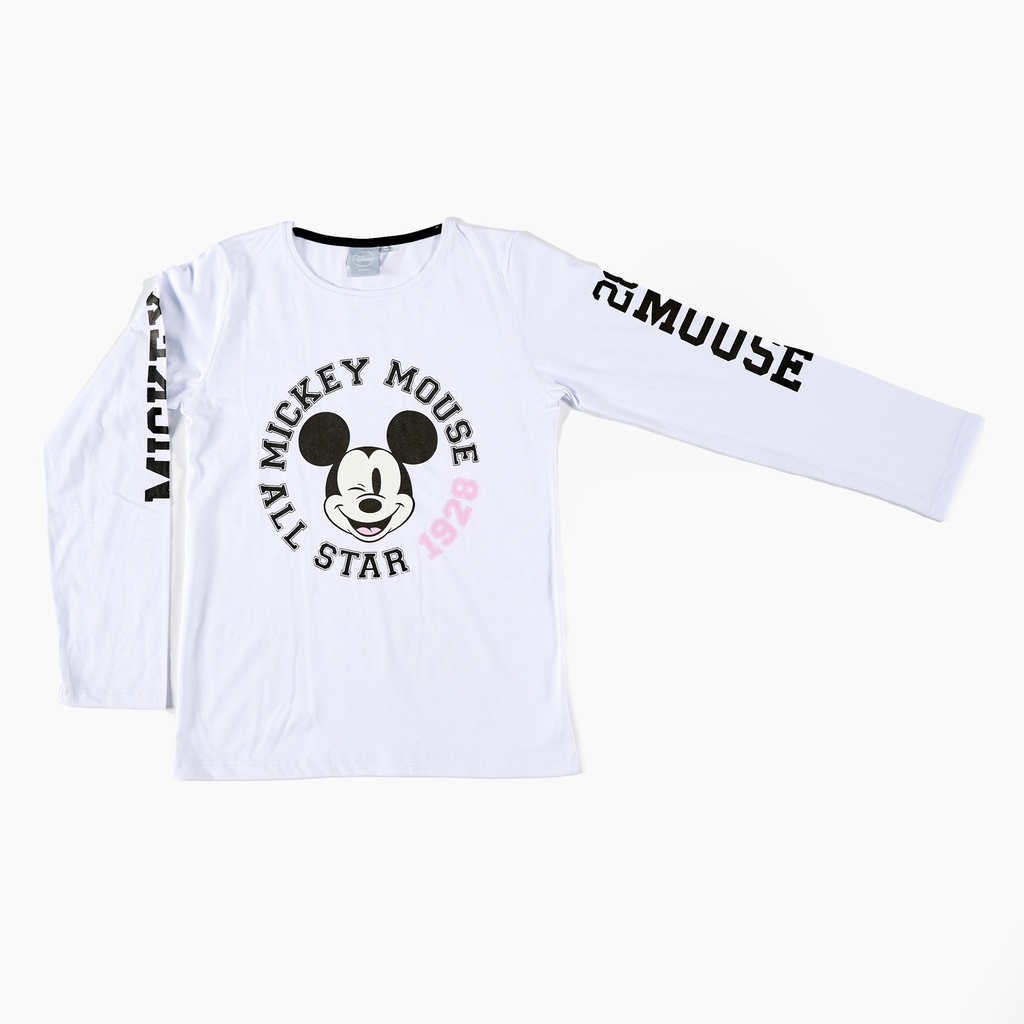 LIQUIDACION ! - INV. REMERA DE JERSEY ML TRIPLE ESTAMPA "DISNEY" TEENS