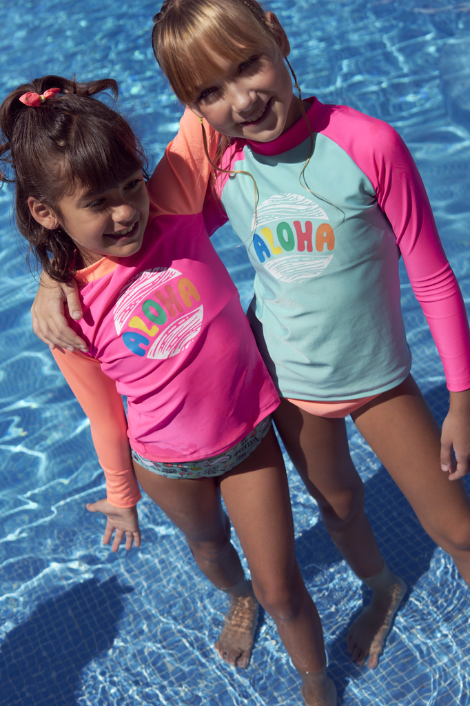 MALLA CAMISETA MANGA LARGA  ESTAMPA "ALOHA" UNISEX