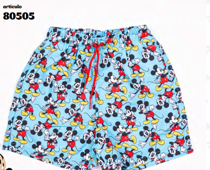 VER. SHORT DE BAÑO SUBLIMADO "MICKEY" AJUSTABLE CON CORDON 