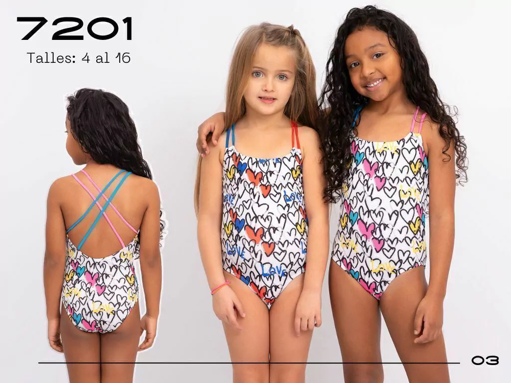 MALLA ENTERA NENA ESTAMPADO " CORAZONES"