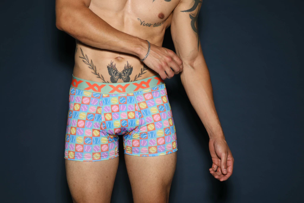 BOXER ESTAMPADO DE ALGODÓN Y LYCRA "TENIS"