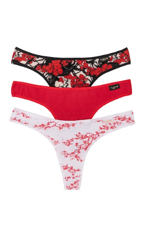 PACK X3 COLALES DE ALGODÓN Y LYCRA ESTAMPADA