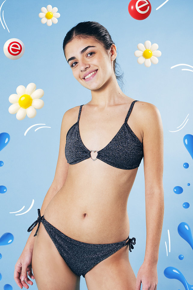 VER. MALLA BIKINI TEENS TRIANGULITO DE GLITTER Y VEDETINA