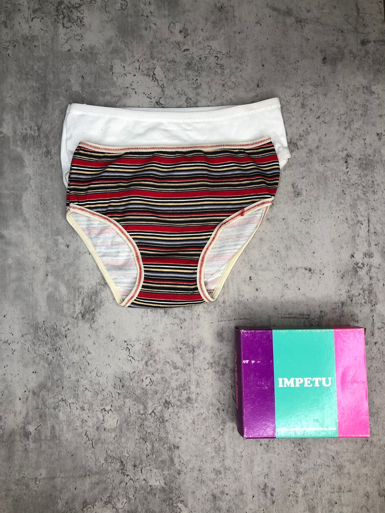 PACK X 2 BOMBACHA DE NENA LISA y RAYADA DE ALGODON