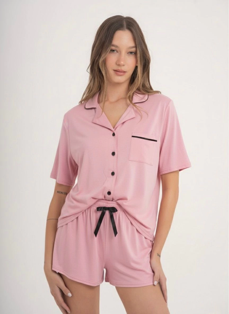 VER. PIJAMA ABOTONADO DE MODAL SOFT LISO