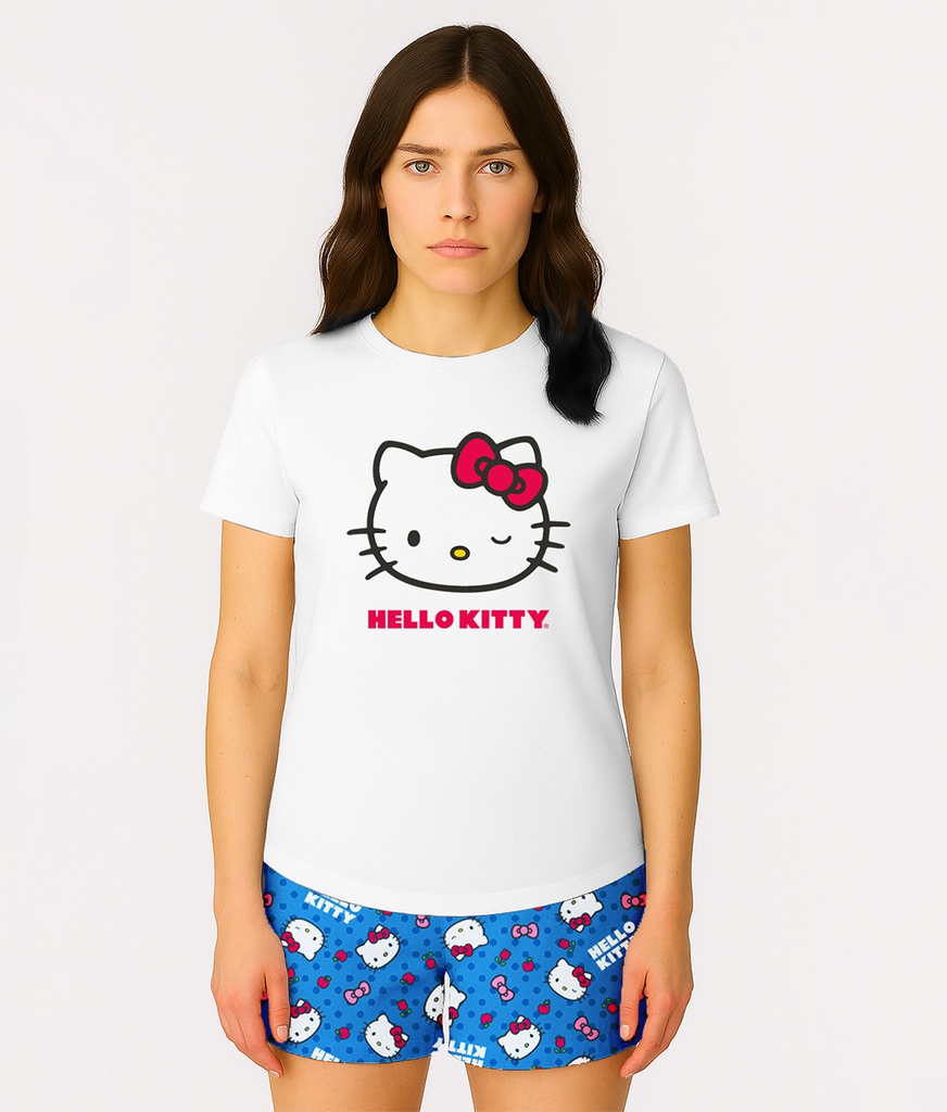 VER. PIJAMA DAMA ESTAMPADO "KITTY"