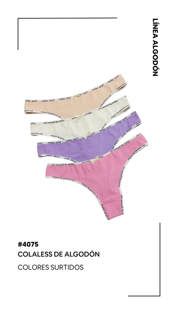 PACK X3 COLALES ALG. ELASTICO PERSONALIZADO