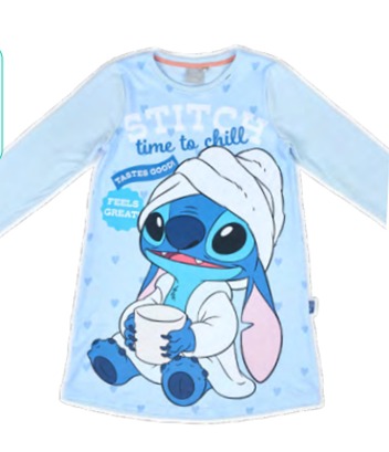 INV. CAMISON DE ALGODÓN Y MODAL SUBLIMADO "STITCH"