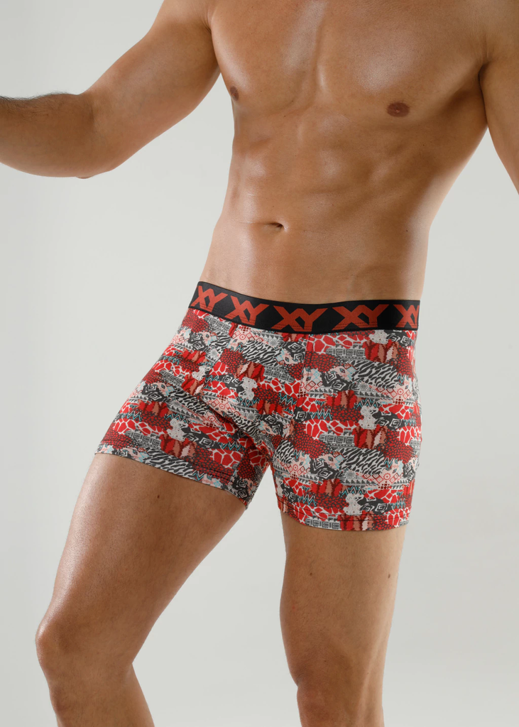 BOXER DE ALGODÓN Y LYCRA ESTAMPADO "PATCH"