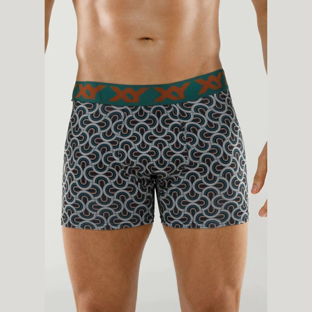 BOXER DE ALGODÓN Y LYCRA ESTAMPADO "MAZE"
