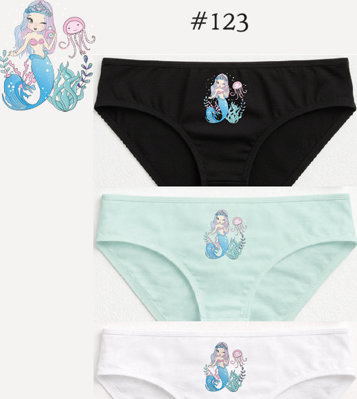 PACK X3 BOMBACHA DE NENA DE ALGODÓN Y LYCRA CON ESTAMPA LOCALIZADA