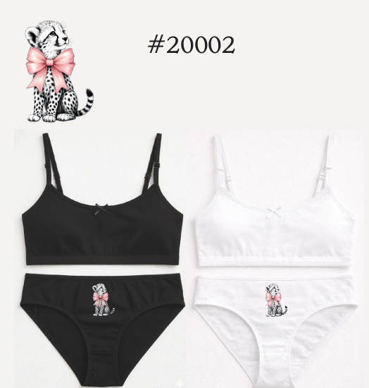 CONJUNTO NENA ESTAMPADO DE ALGODÓN Y LYCRA CON BRETELES FINOS Y ESTAMPA LOCALIZADA