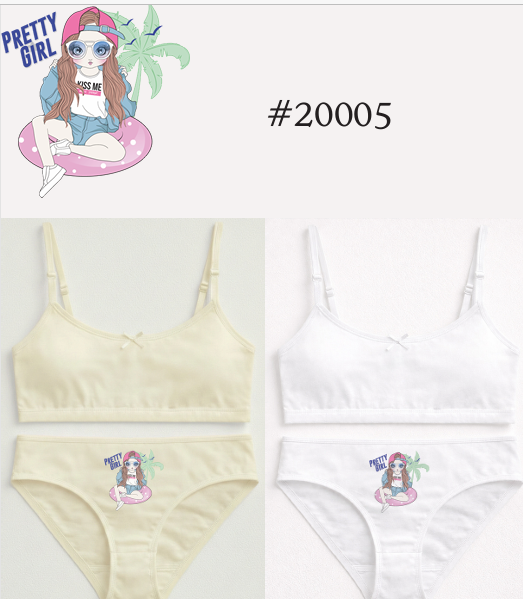 CONJUNTO NENA ESTAMPADO DE ALGODÓN Y LYCRA CON BRETELES FINOS Y ESTAMPA LOCALIZADA