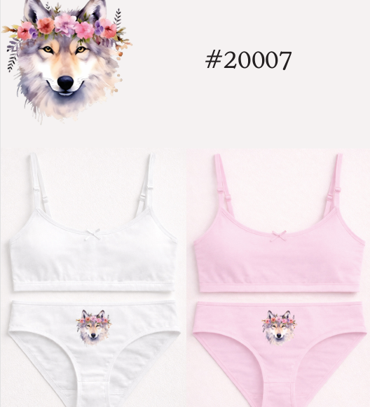 CONJUNTO NENA ESTAMPADO DE ALGODÓN Y LYCRA CON BRETELES FINOS Y ESTAMPA LOCALIZADA