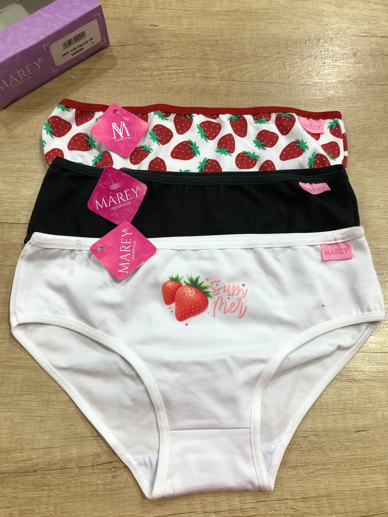 PACK X3 BOMBACHA NENA ESTAMPADA DE ALGODÓN Y LYCRA