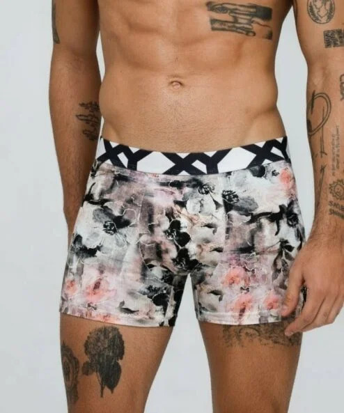 BOXER DE ALGODÓN Y LYCRA ESTAMPADO "BRUSH"