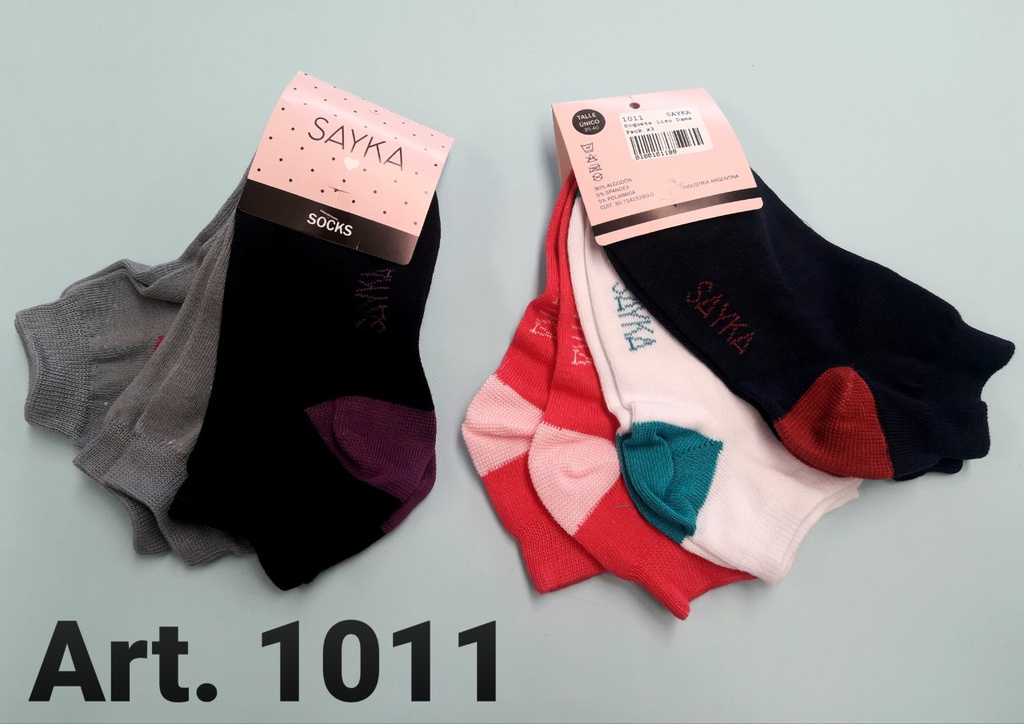 PACK X 3 SOQUETE LISO MUJER