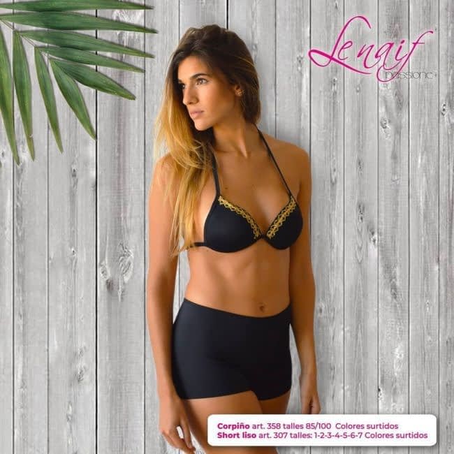 BLACK! -15% OFF !! - MALLA CORPIÑO TRIANGULO SOFT BORDADA