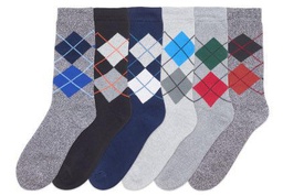 [FLO1411] MEDIA DE HOMBRE ROMBOS CON TOALLA