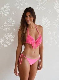 [NAIF346] BLACK! -15% OFF !! - MALLA CORPIÑO TRIANGULO SOFT C/ FLECOS