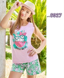 [MAR6027] VER. PIJAMA JERSEY ESTAMPADO "SUPER FRESH" VERANO