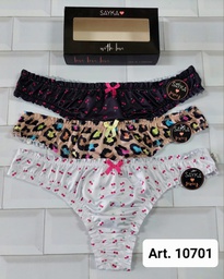 [SAY10701] PACK X 3 COLALESS MICROFIBRA ESTAMPADA FRU FRU