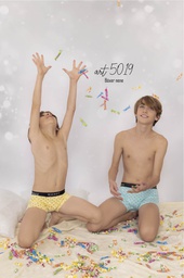 [MAR5019] BOXER NIÑO ALG Y LYCRA "PINTITAS"