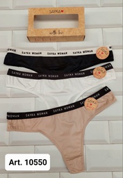 [SAY10550] PACK X 3 COLALES LISA CON CINTURA ELASTICA MICRO
