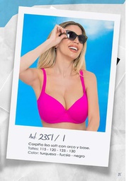 [YAM2351/1] VER. MALLA CORPIÑO LISO SOFT CON ARCO Y BASE