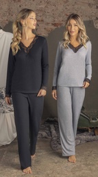 [LEN23375] LIQUIDACION ! - INV. PIJAMA DE MORLEY- LÍNEA MORLEY CON PUNTILLA