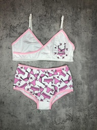 [MAR501] CONJUNTO CRUZADO CON BROCHE ALG. ESTAMPADO