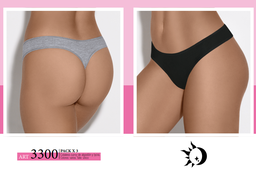 [GAB3300] PACK X 3 COLALES MAX ALGODÓN Y LYCRA LISO