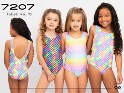 [VYO7207] MALLA ENTERA NENA ESTAMPADO "ESCAMAS"