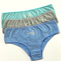 [LOV5167] PACK X3 CULOTTE ALGODÓN "LOVELY" 