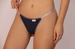 [FRA574] PACK X3 TANGA REGULABLE DE ALGODÓN Y LYCRA "DENIM"