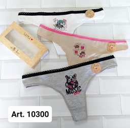 [SAY10300] PACK X 3 COLALES ALG. ESTAMPA DOG AND CAT