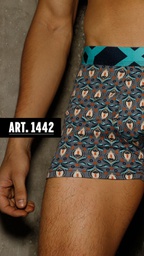 [XY1442] BOXER DE HOMBRE ESTAMPADO ALG. FLOR