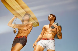 [XY1312] BOXER DE ALGODÓN Y LYCRA/PINZA CENTRAL "BOMBAS"