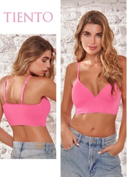 [TNT463] TOP CON TAZA TRIANGULO INTERNA DE MICROFIBRA