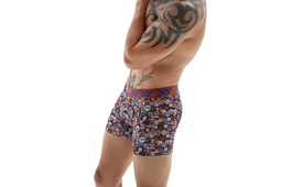 [XY1423] BOXER ALGODON Y LYCRA ESTAMPADO "RUTAS"
